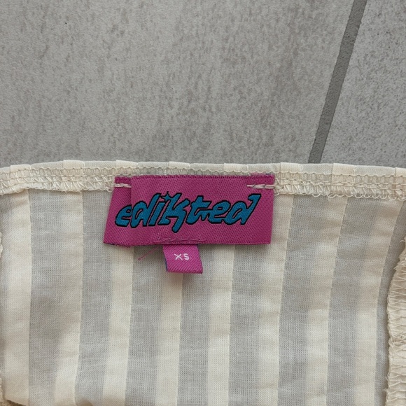 Edikted Cream Ruffle Lace Blouse - Picture 3 of 3